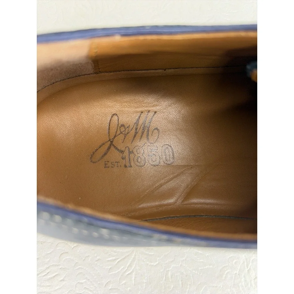 Johnston & Murphy Mens Blue  Italian‎ Suede Plain Toe Derby Shoes 10.5 M